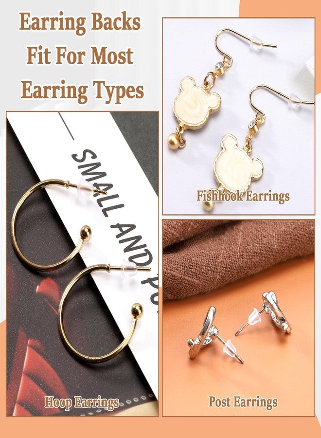 hulubo Rubber Earring Backs Soft Clear Earring Backings for Studs Hypoallergenic Silicone Earrings Backs Stopper Replacement for Women (100 Pcs) - Image 5